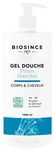 Biosince 1975 Gel Douche Fleurs Blanches Corps Et Cheveux 1l