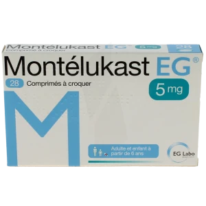Montelukast Eg 5 Mg, Comprimé à Croquer