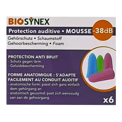 Biosynex Protection Auditive Mousse B/6 à CANEJAN