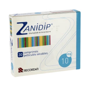 Zanidip 10 Mg, Comprimé Pelliculé Sécable