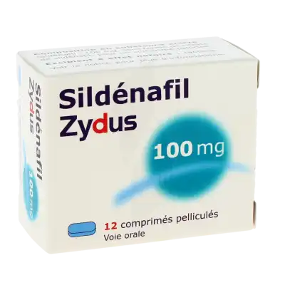 SILDENAFIL ZYDUS 100 mg, comprimé pelliculé