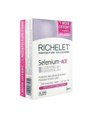 Richelet Sélénium Ace Essentiel 30+ Comprimés B/90+30 à AMBARÈS-ET-LAGRAVE