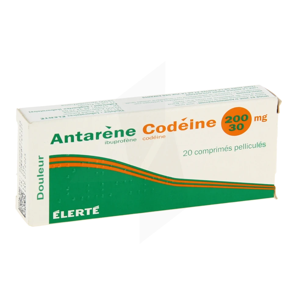 Antarene Codeine 200 Mg/30 Mg, Comprimé Pelliculé