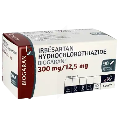 Irbesartan/hydrochlorothiazide Biogaran 300 Mg/12,5 Mg, Comprimé Pelliculé à CANALS