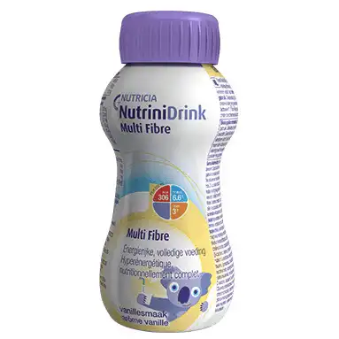 Nutrinidrink Multi Fibre Nutriment Vanille Bouteille/200ml à SENNECEY-LÈS-DIJON