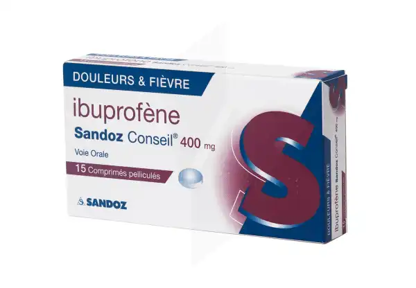 Ibuprofene Sandoz Conseil 400 Mg, Comprimé Pelliculé
