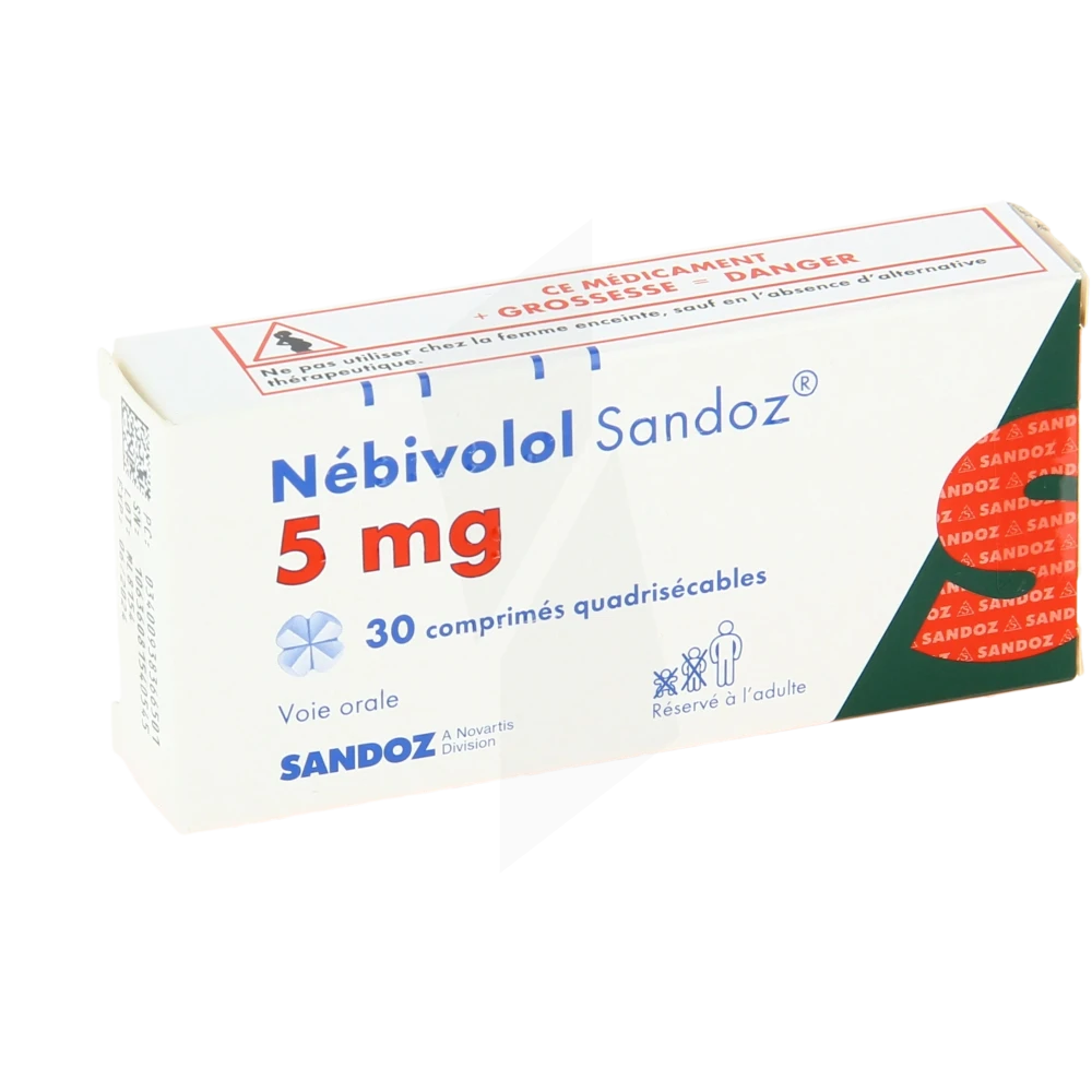 Nebivolol Sandoz 5 Mg, Comprimé Quadrisécable