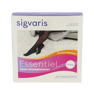 Sigvaris Essentiel Semi-transparent Bas Auto-fixants  Femme Classe 2 Naturel Small Normal