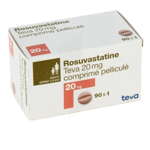 Rosuvastatine Teva 20 Mg, Comprimé Pelliculé