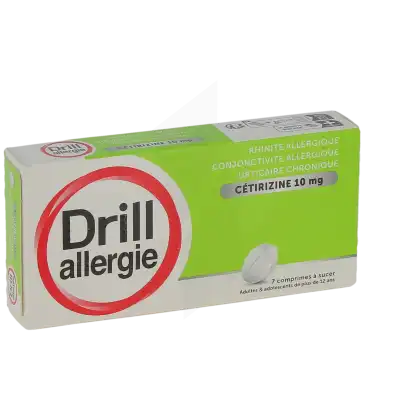 Drill Allergie Cetirizine 10 Mg, Comprimé à Sucer à Paris