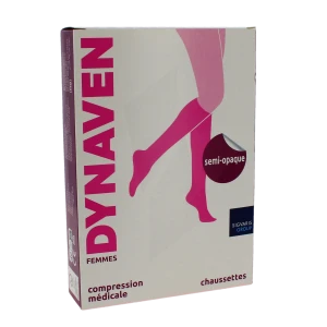 Sigvaris Dynaven Semi-opaque Chaussette Classe 2 Femme Noir Normal Xl+