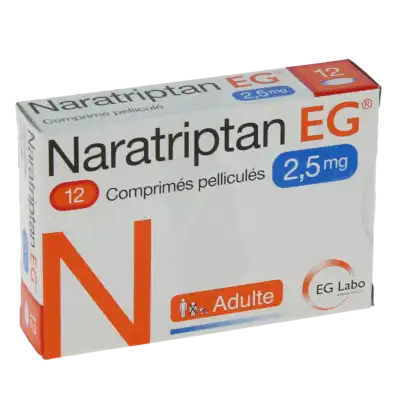 Naratriptan Eg 2,5 Mg, Comprimé Pelliculé à Abbeville