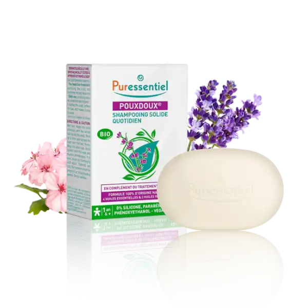Puressentiel Anti-poux Shampooing Solide Quotidien Pouxdoux Bio 60g