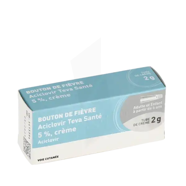 Aciclovir Teva Sante 5 %, Crème