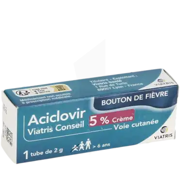Aciclovir Viatris Conseil 5 %, Crème à Paris