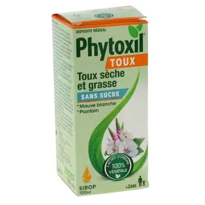 Phytoxil Toux Sans Sucre Sirop Adulte Enfant + 2 Ans Flacon De 100 Ml à LACROIX-FALGARDE