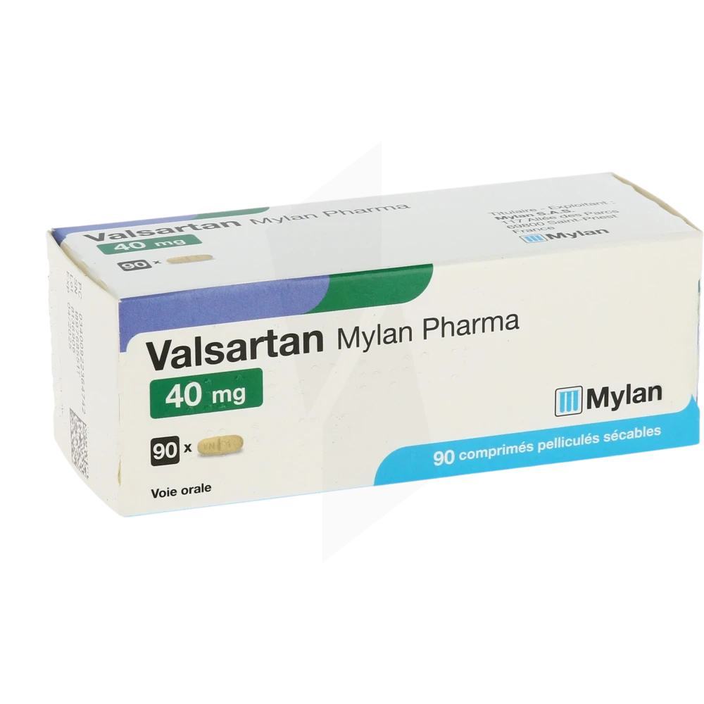Valsartan Viatris 40 Mg, Comprimé Pelliculé Sécable