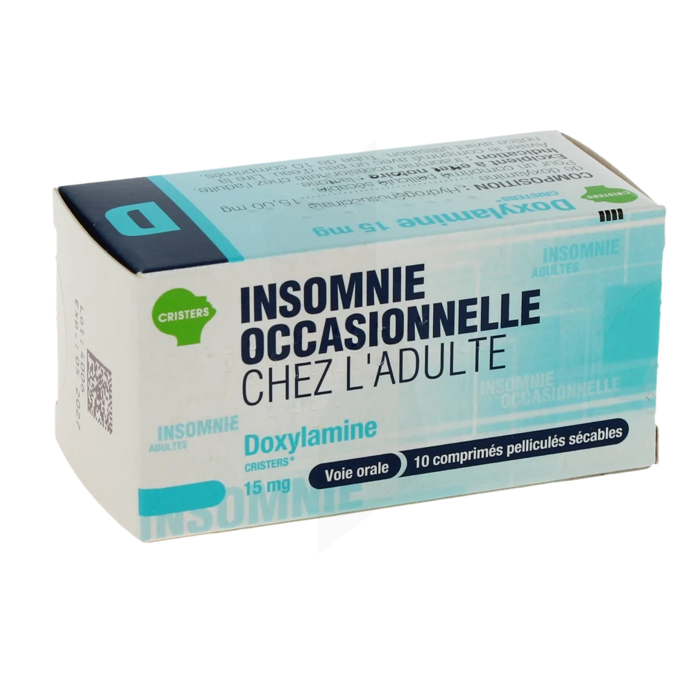 Doxylamine Cristers 15 Mg, Comprimé Pelliculé Sécable