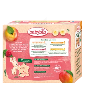 Babybio Aliment Infant Multi Parfums Fruits 2 8gourdes/90g