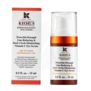 Kiehl’s Powerful-strength Line-reducing & Dark Circle-diminishing Vitamin C Eye Serum Sérum Contour Des Yeux Réducteur De Rides Et Anti-cernes à La Vitamine C Fl/15ml