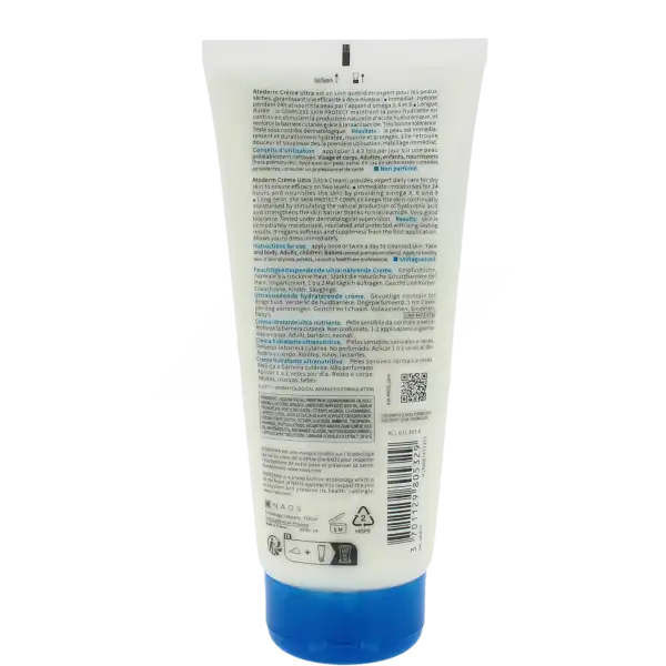 Bioderma Atoderm Crème Ultra Nourissante Hydratante Peau Normale à Sèche 200ml