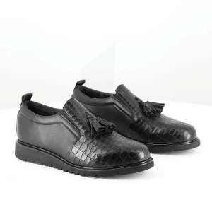 Gibaud Moneglia Chaussure Noir Crocco P39