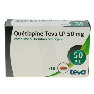 Quetiapine Teva Lp 50 Mg, Comprimé à Libération Prolongée