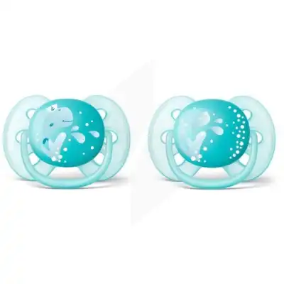Avent Sucette Ultra Douce Silicone 6-18 Mois Baleine/mer B/2 à Fronton
