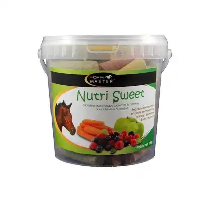 Horse Master Nutri Sweet triples saveurs : pommes, carottes et fruits rouges 1kg