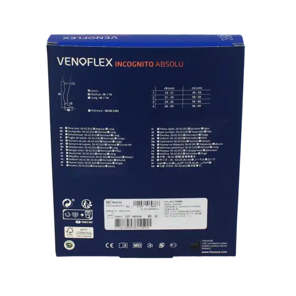 Venoflex Incognito Absolu 2 Collant Femme Noir Taille 2l