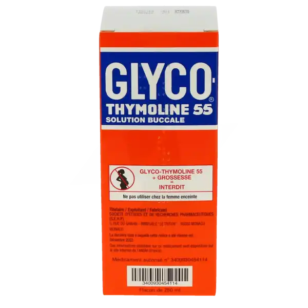 Glyco-thymoline 55, Solution Buccale