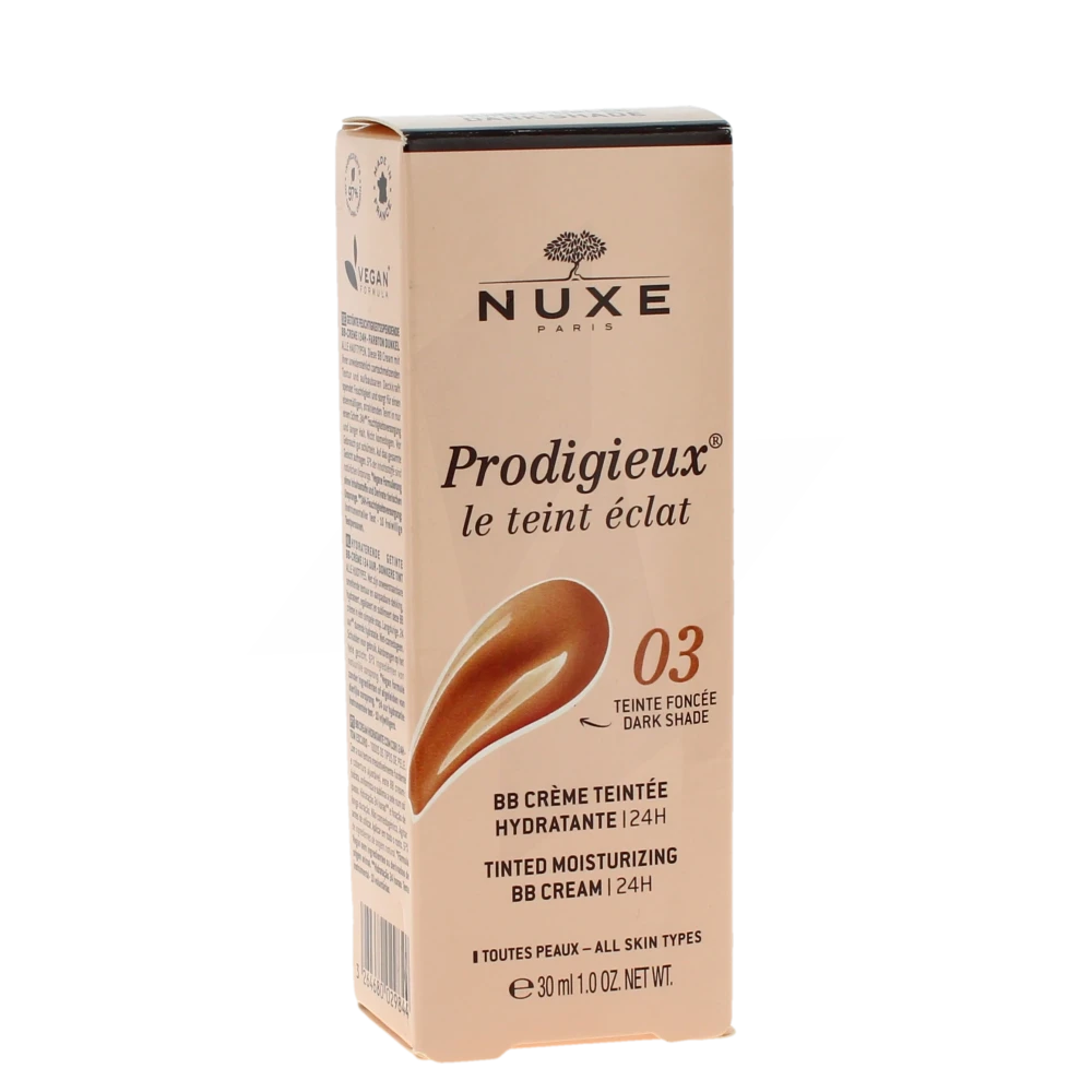 Nuxe Prodigieuse Le Teint Eclat Crème Bb Hydratante 24h Foncée Tube De 30 Ml