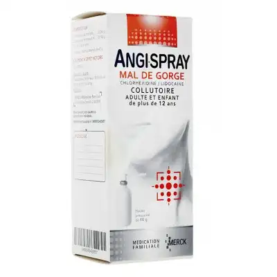Angi-spray Mal De Gorge Chlorhexidine/lidocaÏne, Collutoire Fl/40ml à Pradines