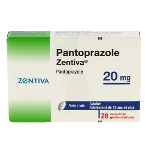 Pantoprazole Zentiva 20 Mg, Comprimé Gastro-résistant