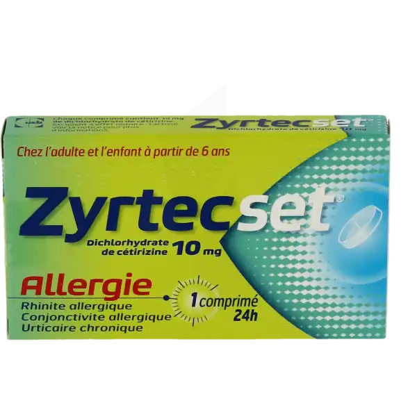 Zyrtecset 10 Mg, Comprimé Pelliculé Sécable