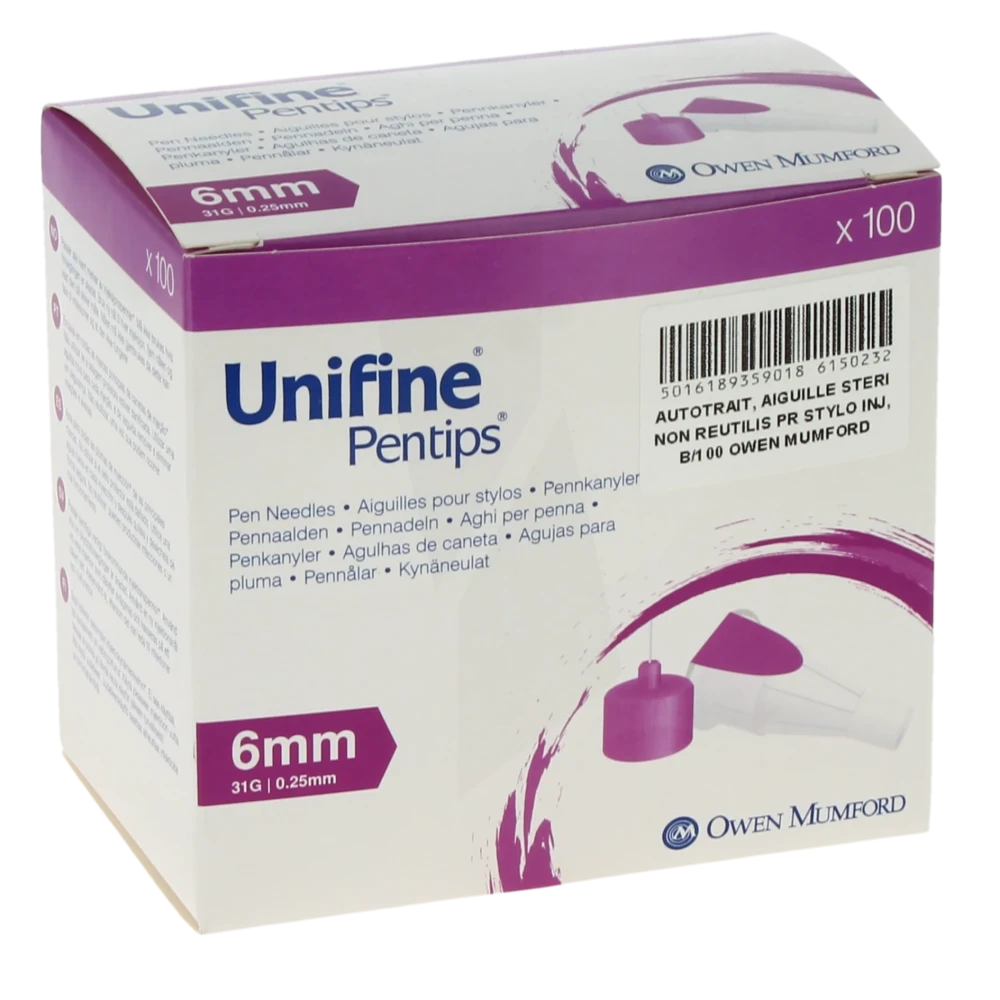 Unifine Pentips, G31, 0,25 Mm X 6 Mm, Violet , Bt 100