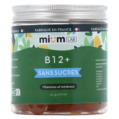 Mium Lab Vitamines B12+ Gummies Sans Sucre Pot/42 à Saint-Etienne