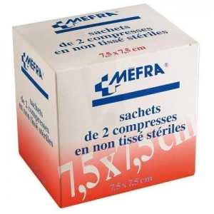 Mefra, 7,5 Cm X 7,5 Cm, Sachet De 2, 50 Sachets, Bt 100