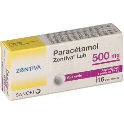 Paracetamol Zentiva 500 Mg, Comprimé à CLERMONT-FERRAND