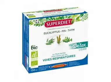 Superdiet Ma Détox Ciblée Thym Bio Solution Buvable Voies Respiratoires 10 Ampoules/15ml à Belfort