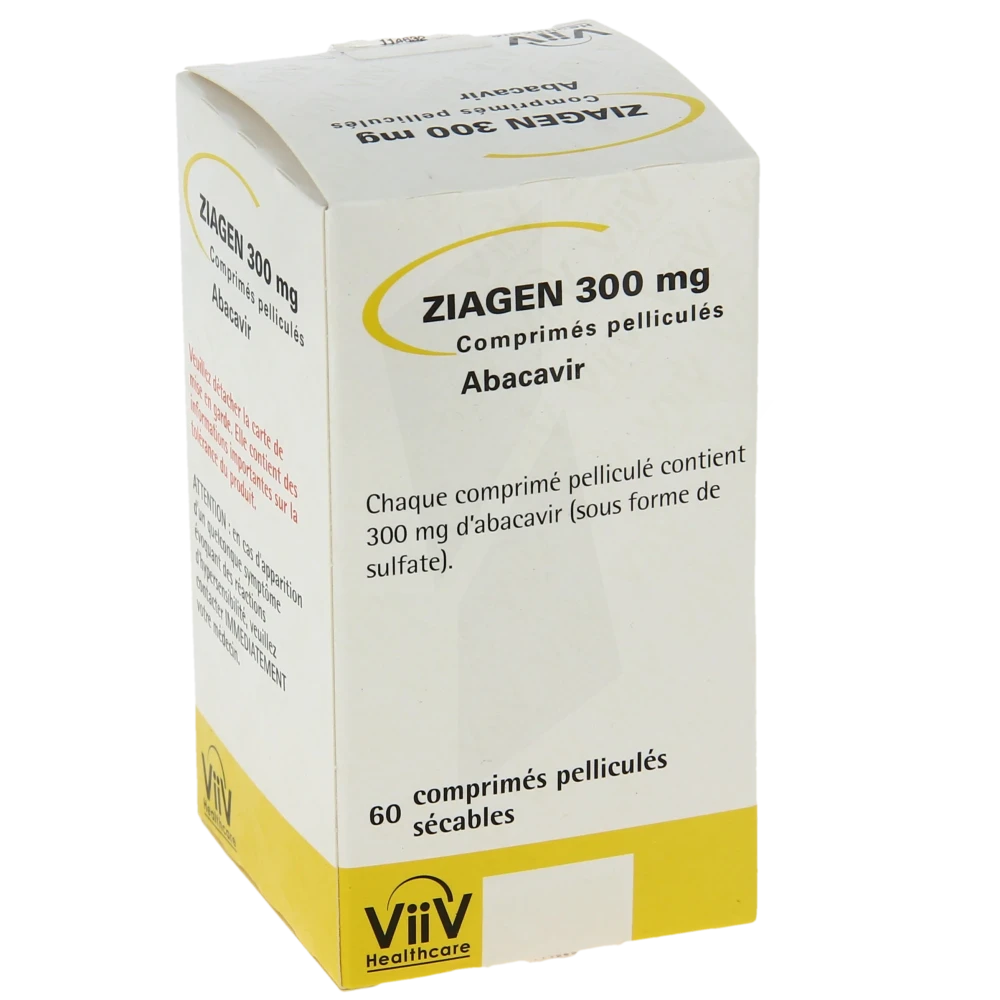 Ziagen 300 Mg, Comprimé Pelliculé