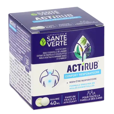 Santé Verte Actirub Baume Pectoral T/40ml à Bordeaux