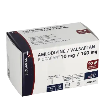 Amlodipine/valsartan Biogaran 10 Mg/160 Mg, Comprimé Pelliculé à CANALS