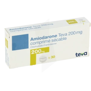 Amiodarone Teva 200 Mg, Comprimé Sécable
