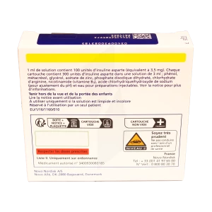 Fiasp Penfill 100 Unités/ml, Solution Injectable En Cartouche