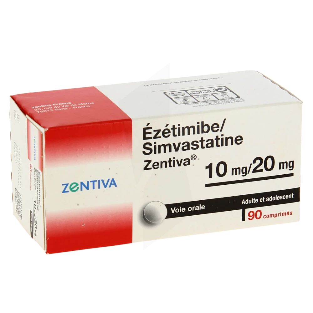 Ezetimibe/simvastatine Zentiva 10 Mg/20 Mg, Comprimé