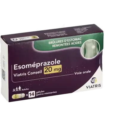 Esomeprazole Viatris Conseil 20 Mg, Gélule Gastro-résistante à Trelissac