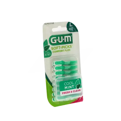 Gum Soft Picks Comfort Flex Pointe Large Interdentaire Mint B/40 à Hendaye