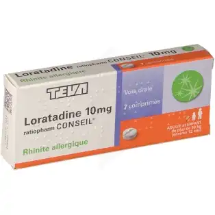 Loratadine Ratiopharm Conseil 10 Mg, Comprimé à Moirans