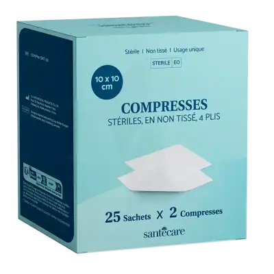 Santecare Compresse St N Tiss 10 X 10 Cm 25sachet De 2 à Paray-le-Monial